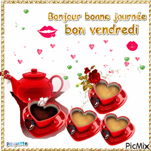 Gif animé bonjour Bon vendredi